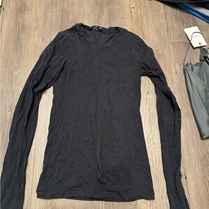 Theory Black Long Sleeve Top